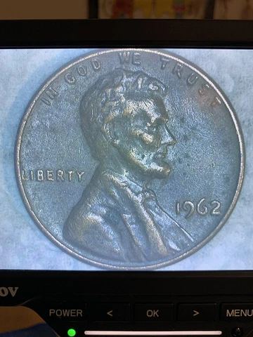 vintage penny 1962P die cracked reverse error lincoln memorial cent collectible Cover