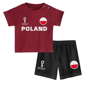 FIFA Kids T-Shirt Shorts Set Football Poland World Cup 2022, 24 months - Picture 1 of 3