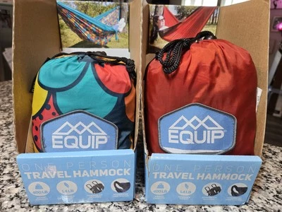 Paquete de 2 hamacas de viaje Equipar para una persona Relax en calidad estilo confort rojo Foto 1 de 4