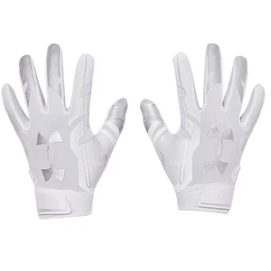 Guantes de fútbol Under Armour súper pegajosos agarre pegamento blanco/plateado para mujer nuevos con etiquetas - Imagen 1 de 9
