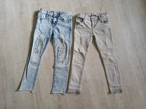 Zwei Stylische Mädchen Jeans Hosen 116 - Bild 1 von 4