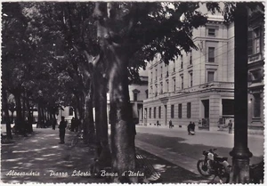 ALESSANDRIA - PIAZZA LIBERTA' - BANCA D'ITALIA - VIAGG. 1957 -7897- - Picture 1 of 1