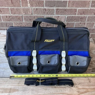 AWP Large Tool Bag Black and Yellow Model 26-044-02 EUC With Shoulder Strap - Image 1 of 4