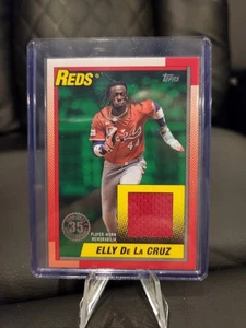 2025 Topps Update Series #90RU-ED Elly De La Cruz 35th Anniv. Relic Green /99! - Picture 1 of 2
