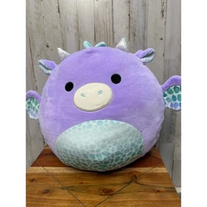 Squishmallows Drow il Drago Viola Peluche Giocattolo Medio 16" Lavabile - Foto 1 di 6