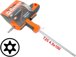 T25 T-Handle Torx Security Pin 6 Point Star Key CRV Screwdriver Wrench - Picture 1 of 5