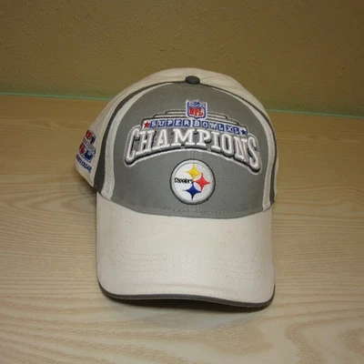 Boné Reebok Pittsburgh Steelers Super Bowl XL Champions NFL adulto Strapback - Imagem 1 de 4