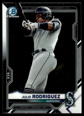 2021 Bowman Chrome Prospects Julio Rodriguez Seattle Mariners #BCP-231 - Image 1 of 2