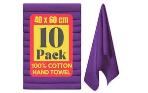 100% Egyptian Cotton Hand Towel for Gym, Travel & Spa Reuseable Flannels 400GSM - Picture 1 of 5