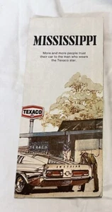 Vintage Texaco Gas "Missississippi" Stadt Straße Reise Straßenkarte, Papier GPS ~ 1972 Ausgabe - Bild 1 von 3