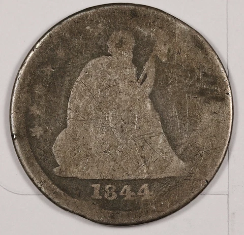 1844-o Seated Liberty Quarter.  Circulated.  185916 Cover