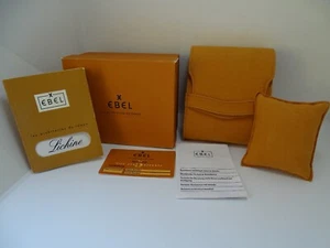 Caja Reloj Ebel, Interior, Antiguo, Folletos y Garantía, Vintage Años 90-2000 - Imagen 1 de 15