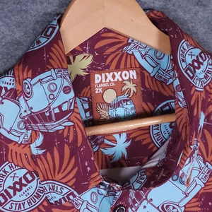 Dixxon Shirt Mens 2XL Multicoloured Short Sleeve Regular Surf City Camper Beach - Imagen 1 de 11