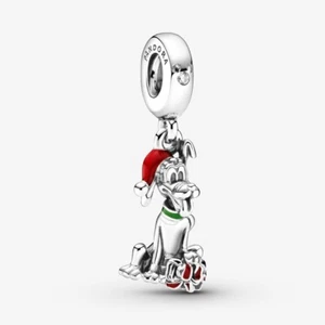 Original PANDORA Disney Pluto Weihnachtsgeschenk Charm Anhänger - Bild 1 von 5