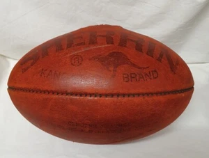 🔶️WIGNALL FORD ADVERTISING VINTAGE SHERRIN KB AFL VFL LEATHER FOOTBALL - Picture 1 of 8