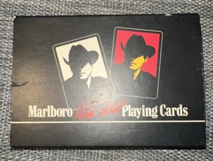 Vintage 1991 Marlboro Wild West 2X Deck Playing Cards Sealed In Box Morris LOOK - Picture 1 of 2
