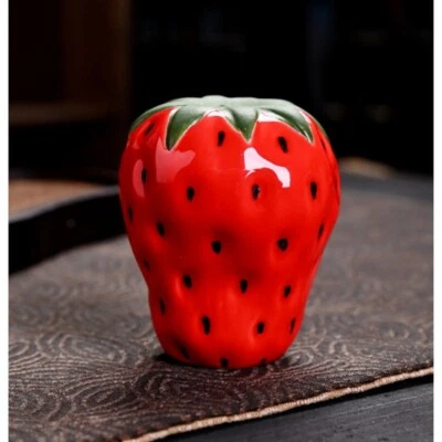 Creative Tea Pet Holder For Lid Of Gaiwan Tea Pot Porcelain Strawberry Design - Image 1 of 4