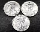 Lot of 3 - 1993 American Silver Eagle One Dollar 1 oz .999 Fine Silver Coin