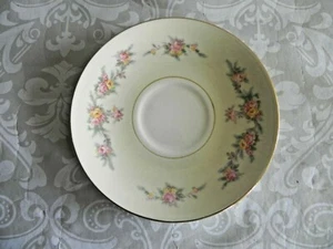 Homer Laughlin Eggshell Nautilus Darcy Pattern 5 3/4 Inch Saucer Floral USA - Picture 1 of 6