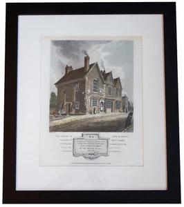 1813 Estampado Whichelo de la Capilla del Hospital para Leprosos, Kent Street, Southwark - Imagen 1 de 6