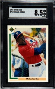 1991 plataforma superior Michael Jordan novato béisbol de radiocontrol #sp1 sgc 8,5 casi nuevo - nuevo como nuevo - Imagen 1 de 2