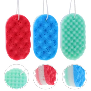3 piezas esponja de baño exfoliante de ducha de doble cara para - Imagen 1 de 12