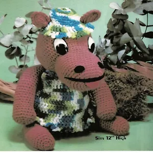 12" Hippopotamus Crochet Pattern, A Really Nice Hippopotamus - Picture 1 of 2