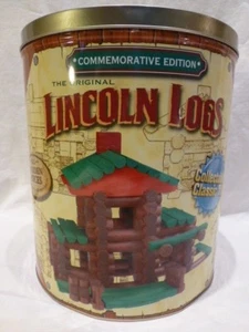 KNEX WOOD ORIGINAL LINCOLN LOGS CABIN COMMEMORATIVE EDITION WOODEN BUILDING SET - Picture 1 of 12