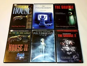 House, House II, Poltergeist I, II & III, The Grudge & The Grudge 2 DVD Lot  - Imagen 1 de 6