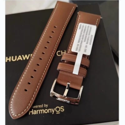 Оригинальный коричневый ремешок из натуральной кожи 22 мм для часов Huawei 3–46 мм - Изображение 1 из 4