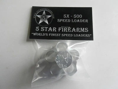 5 STAR FIREARMS Aluminum Speed Loader; Fits Taurus, S&W 500; Hlds 5 Rnds 500 S&W; 5X-500