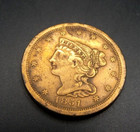 1851 Braided Hair Half 1/2 Cent B6881