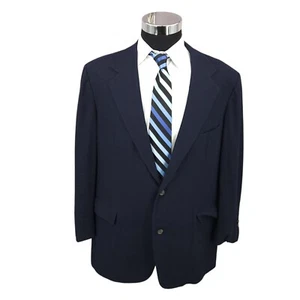 Vtg Polo Ralph Lauren 2 Piece Suit Mens 48R Blue Heavy Wool Pants 44x30 USA - Picture 1 of 22