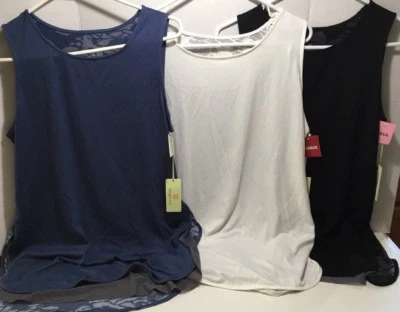 Camiseta sin mangas Tangerine para mujer Burnout en capas dobladillo alto bajo Foto 1 de 3