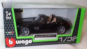 Mercedes-Benz SLS AMG Roadster Black 1:32 Scale Diecast burago New in Box - Picture 1 of 1