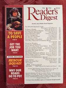 READERS DIGEST Magazine May 1992 Scott Wagner Mona Charen James A. Michener - Picture 1 of 1