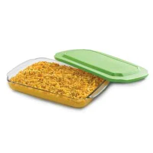 LIBBEY BAKER'S BASICS 9x13 RECTANGLE BAKING BAKE CASSEROLE GLASS DISH WITH LID - Picture 1 of 1