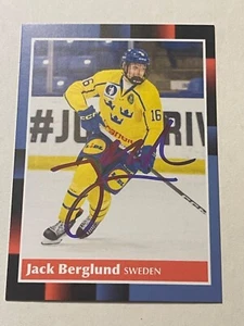 Philadelphia Flyer JACK BERGLUND signierte Schwedenkarte - Bild 1 von 1