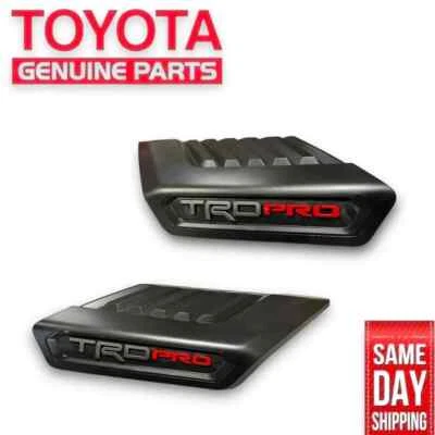 22 - 25 TOYOTA TUNDRA TRD PRO FRONT HOOD SCOOP COVER EMBLEM BADGE SET OEM NEW - Image 1 of 3