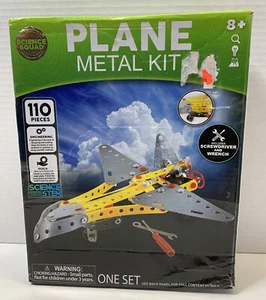 Metal Airplane 110 Piece Building Stem set Ages 8 New Includes 2 tools - Picture 1 of 3