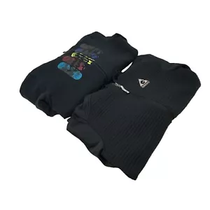 Boys Sweatshirt Jackets - Both Black with Front Zippers and Hoods - Size 7/8 - Picture 1 of 12