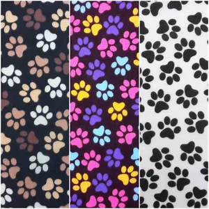 Polycotton Fabric Small 25mm Paw Prints Dog Doggy Puppy Paws 112cm Wide - Picture 1 of 10