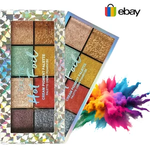 Technic Eyeshadow Palette Hot Foil Cream Pigment Metallic Shimmer Eye Colours - Picture 1 of 6
