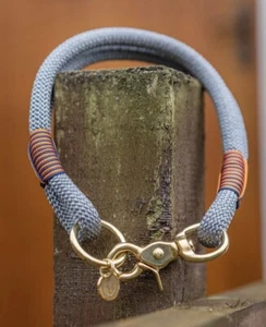 Rope Dog Collar Solid Brass Hardware - Picture 1 of 1