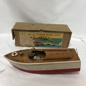 Vintage Battery Operated Wooden Toy Boat. Made In Japan. Untested. Looks Good - Picture 1 of 9