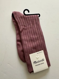 Nuovi calzini pantaloni a costine Madewell Slinky OS Crew NN446 Woodrose rosato marrone - Foto 1 di 6