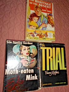 VINTAGE HARDCOVER LOT(3) KAFKA  ZANE GREY  E.S.GARDNER 1950-1960s - Picture 1 of 7