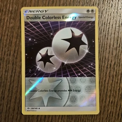 Double Colorless Energy 136/149 Uncommon NM/LP Pokemon Card Sun & Moon Base 2017 - Image 1 of 2
