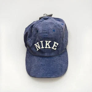 Nike Youth Unisex Blue “NIKE” Spellout Corduroy Adjustable Strapback Hat NWT $22 - Picture 1 of 10