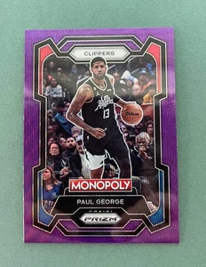 2023-24 Panini Prizm Monopoly Paul George Purple Prizm #39 Clippers - Picture 1 of 2